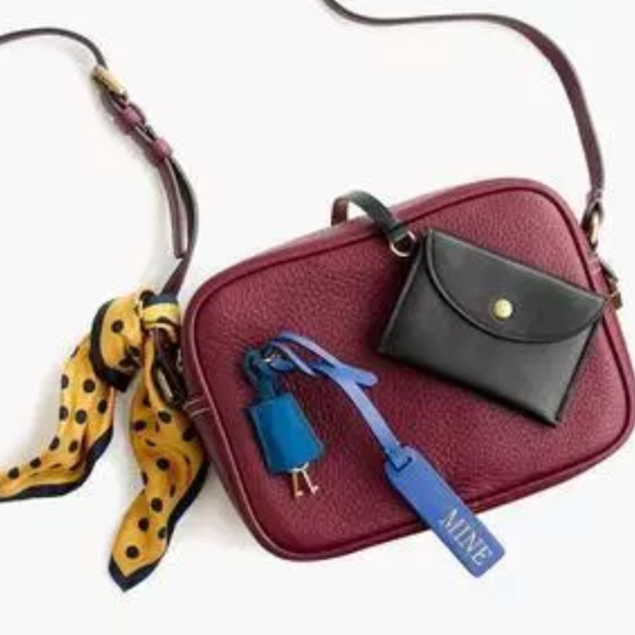 J. Crew Handbags - J.Crew Signet Bag In Burgundy Italian Leather